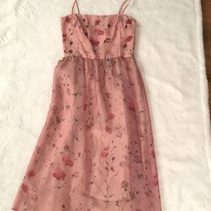 Beautiful floral embroidered chiffon dress with lining